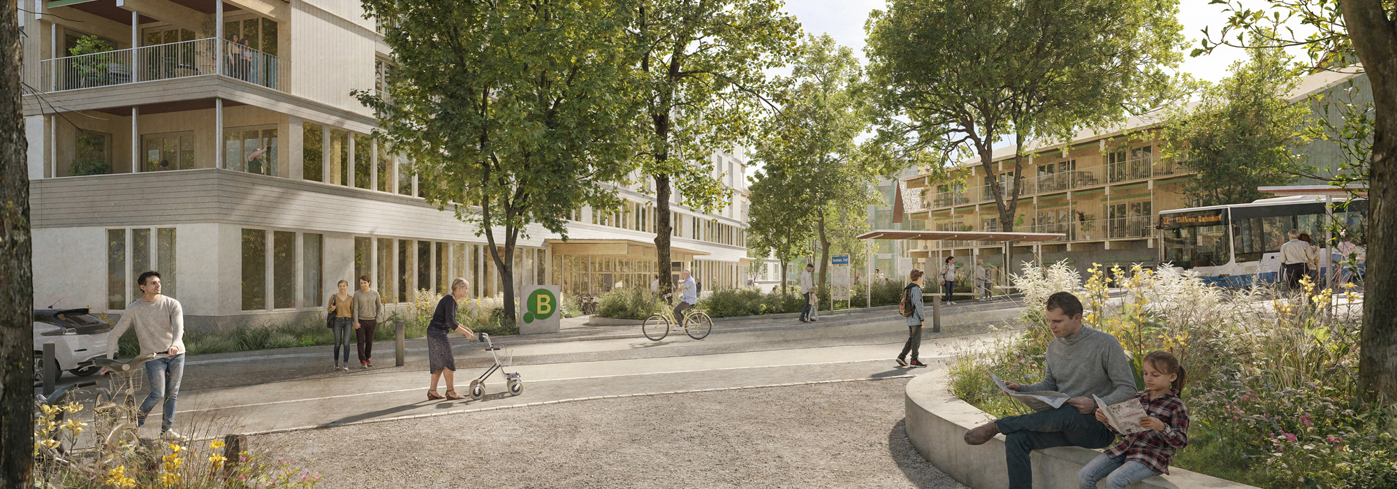 Bushaltestelle Dienstleistungszentrum Generationenprojekt Buchrain