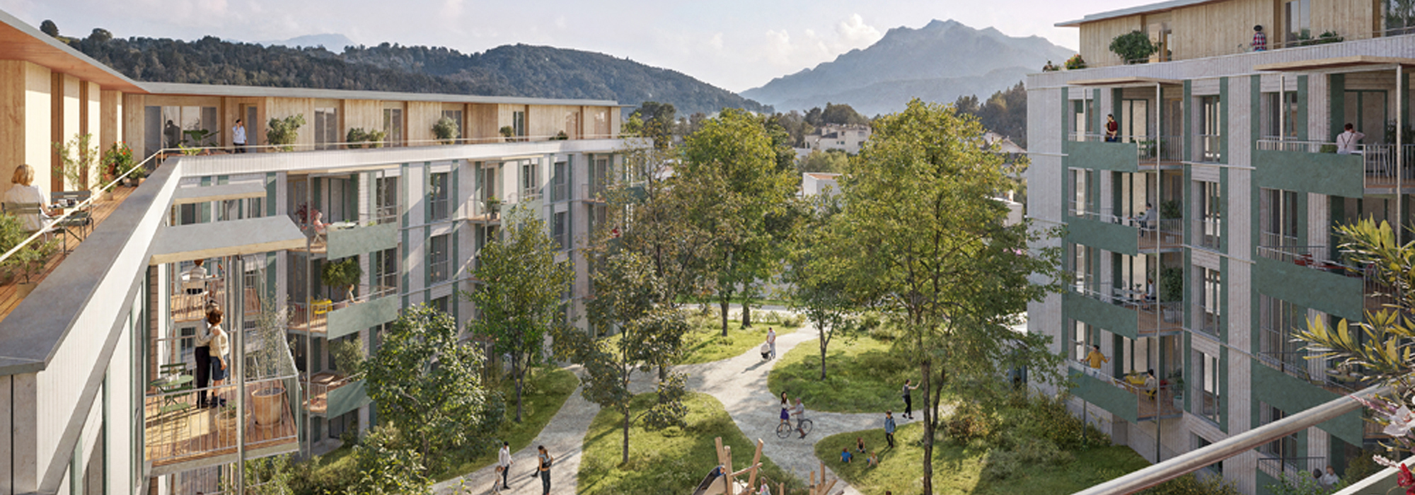 Wohngebäude Wohnhof Generationenprojekt Buchrain